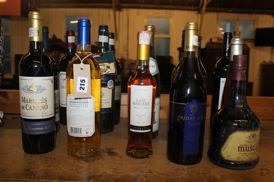 15 bottles of mixed wines